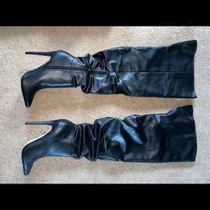 Clea Slouchy Stiletto Boot Wide Calf- never worn Shoedazzle